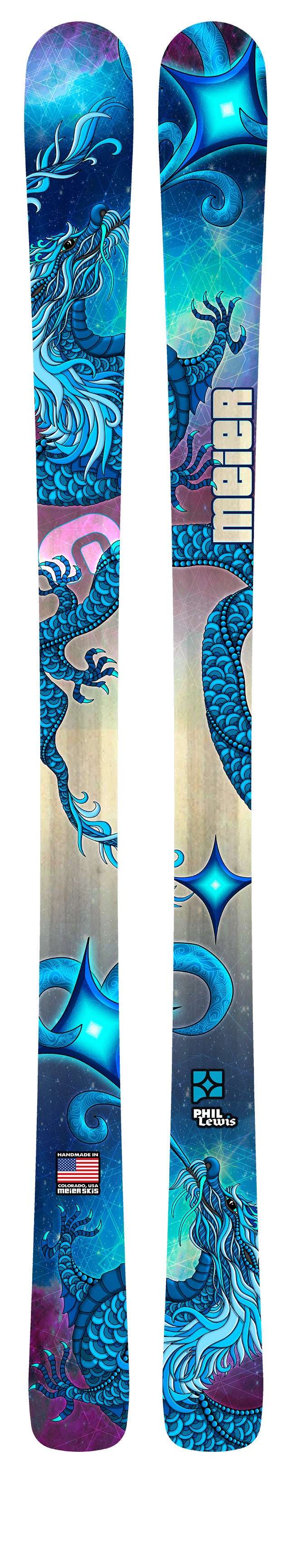 Azure Dragon Custom Ski by Phil Lewis