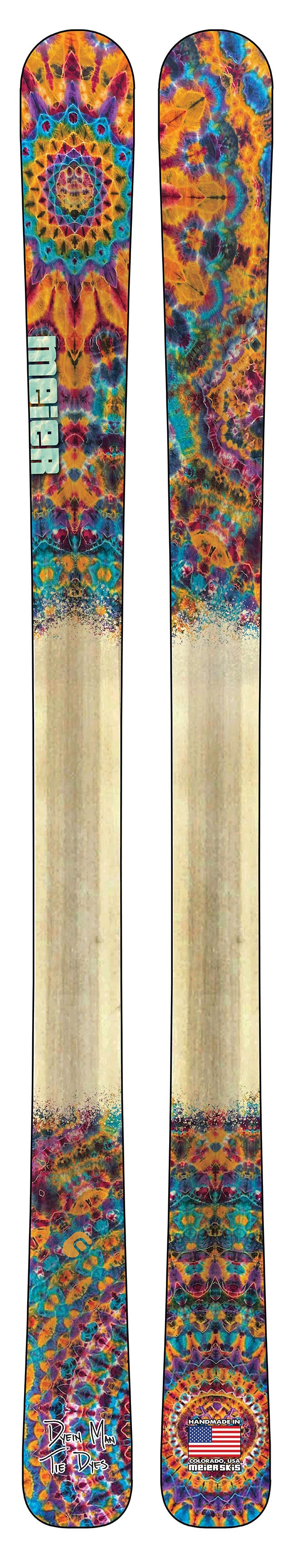 In Motion | Dyein Man Tie Dyes Custom Skis