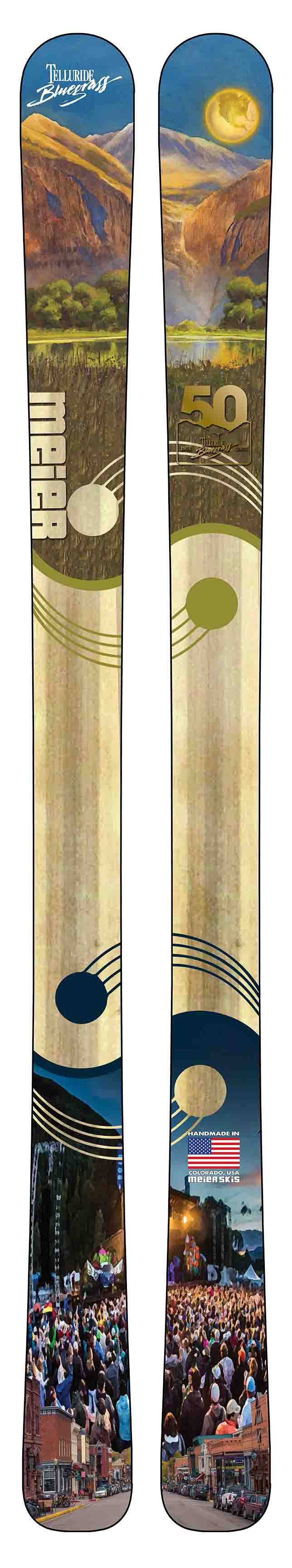 Telluride Bluegrass 50th Anniversary Wall Art - Skis