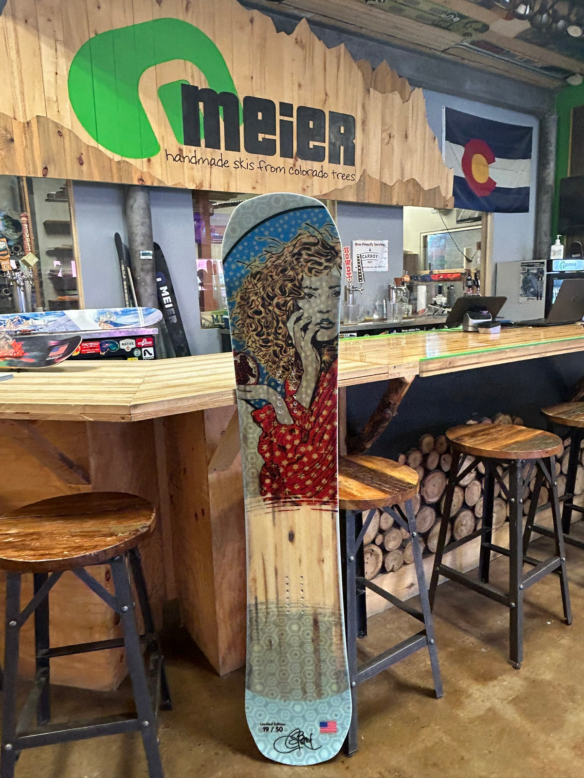 Winter Lady Custom Snowboard by Chuck Sperry | Worldwide Shipping