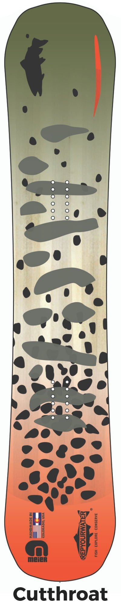 Cutthroat Snowboard - RepYourWater Collection