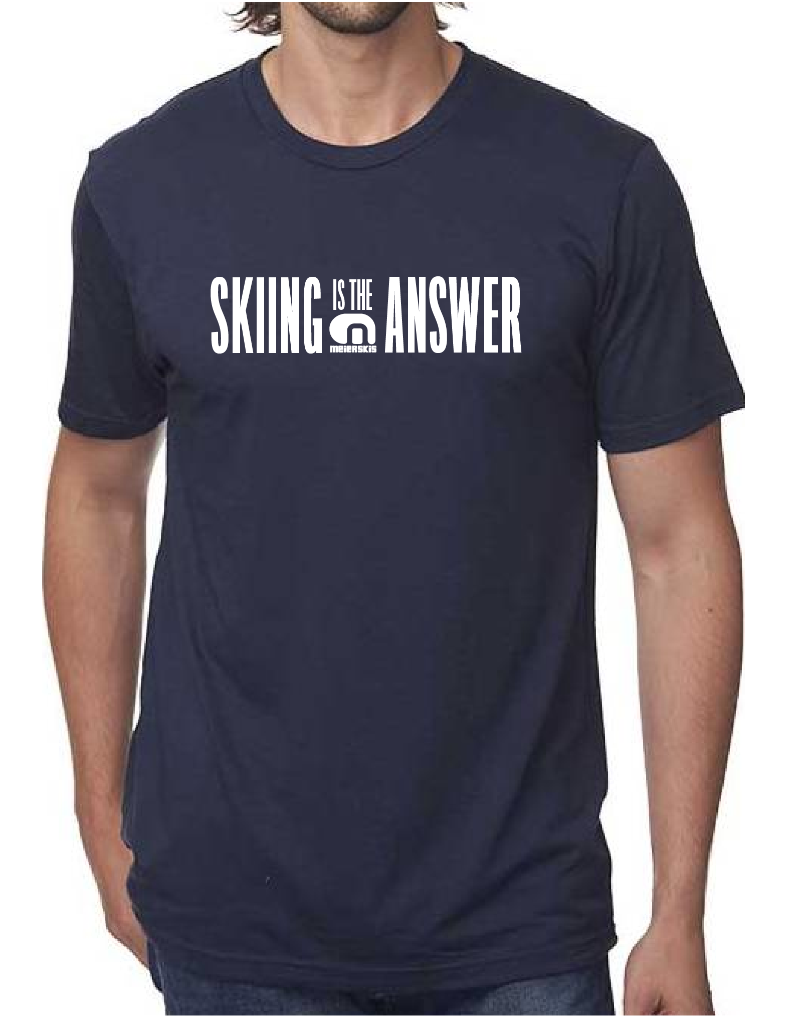 Skiing is the Answer unisex bamboo tee