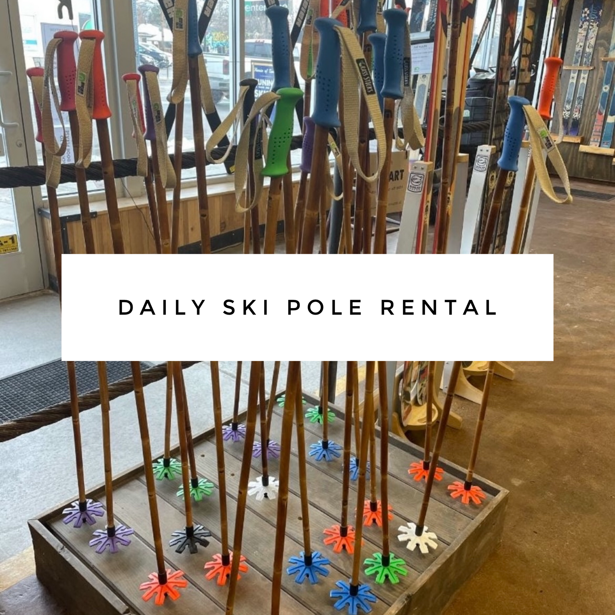 Daily ski pole rental